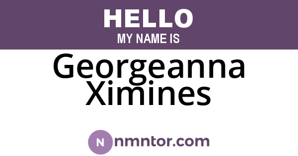 Georgeanna Ximines
