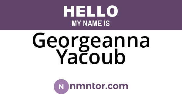 Georgeanna Yacoub