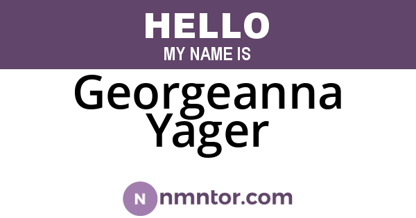 Georgeanna Yager