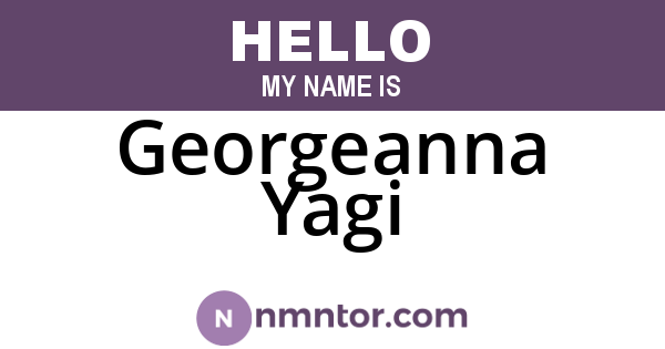 Georgeanna Yagi