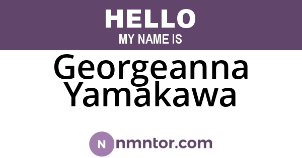 Georgeanna Yamakawa
