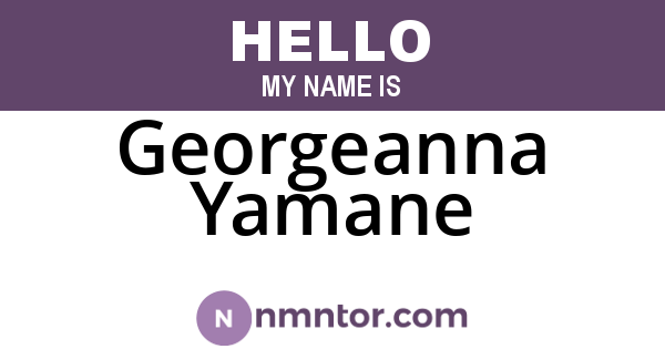 Georgeanna Yamane