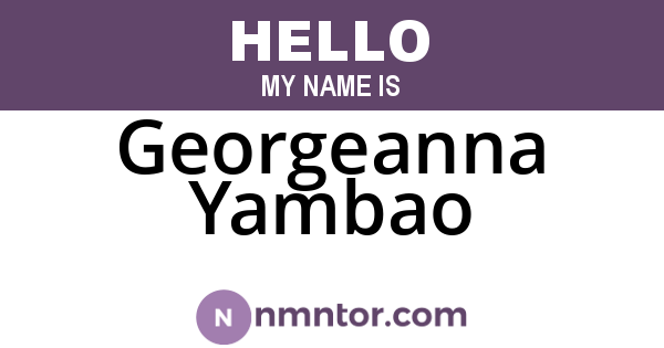 Georgeanna Yambao