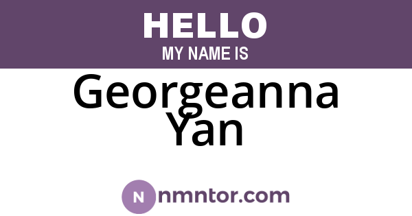 Georgeanna Yan