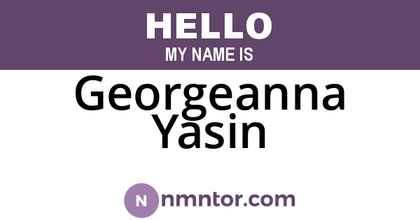 Georgeanna Yasin