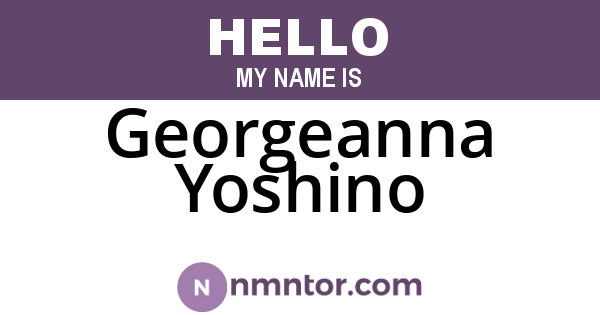 Georgeanna Yoshino