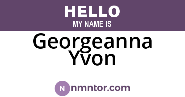 Georgeanna Yvon
