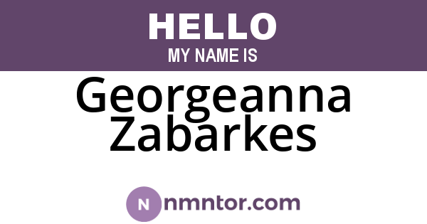 Georgeanna Zabarkes