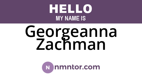 Georgeanna Zachman