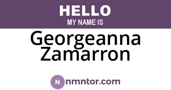 Georgeanna Zamarron