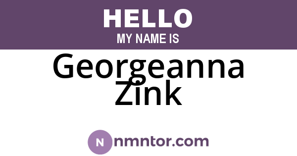Georgeanna Zink