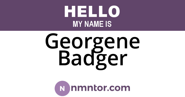 Georgene Badger