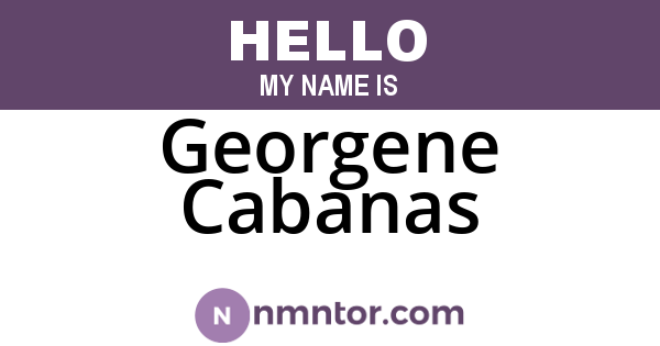 Georgene Cabanas