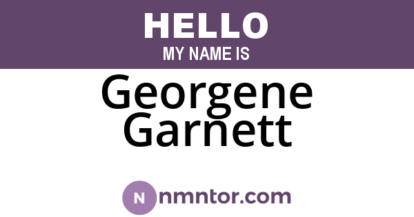 Georgene Garnett