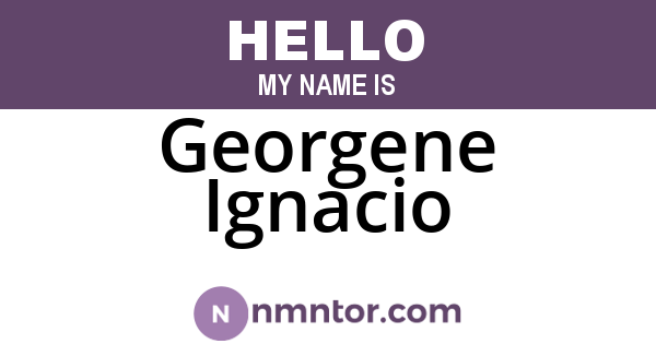 Georgene Ignacio