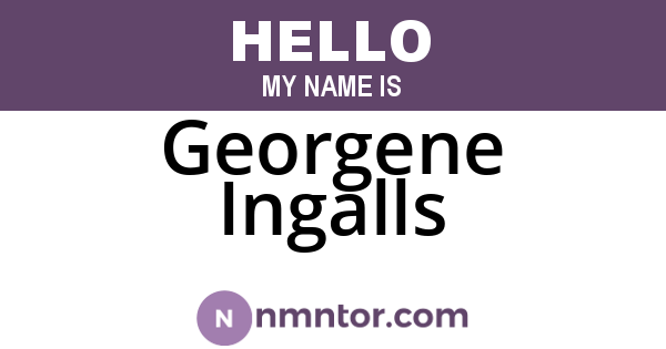 Georgene Ingalls