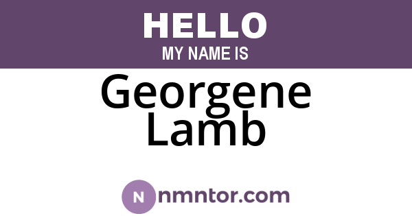 Georgene Lamb
