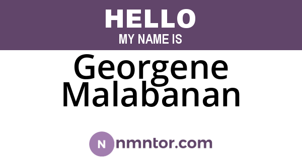 Georgene Malabanan
