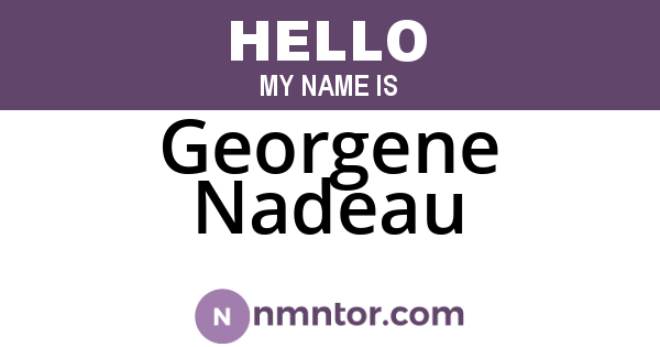 Georgene Nadeau