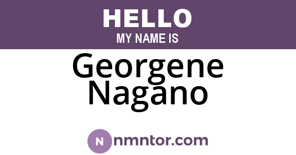 Georgene Nagano