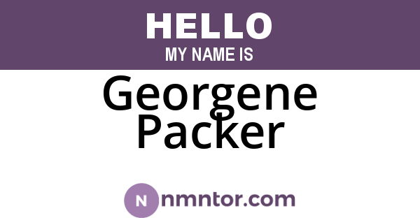 Georgene Packer