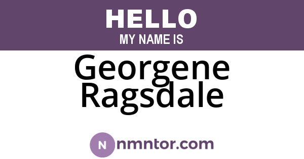Georgene Ragsdale