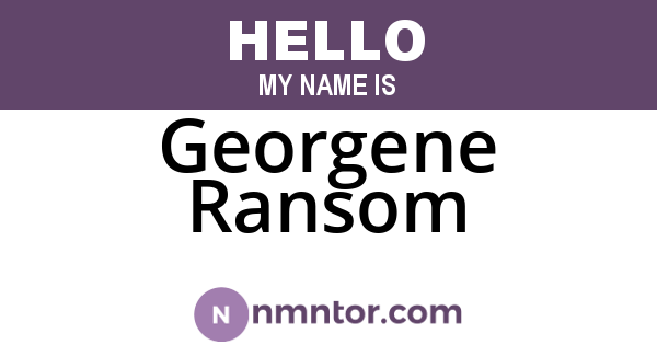 Georgene Ransom