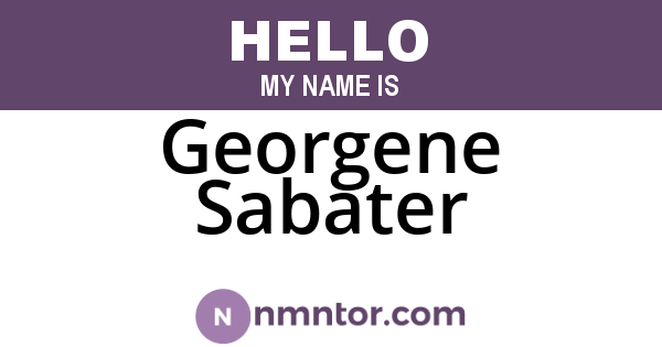 Georgene Sabater