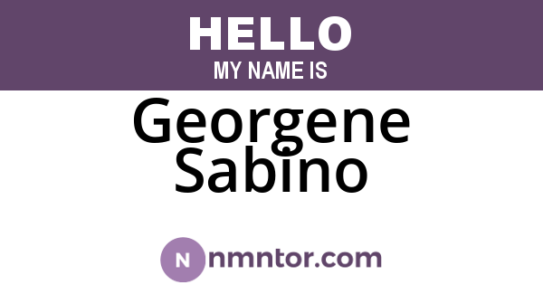 Georgene Sabino