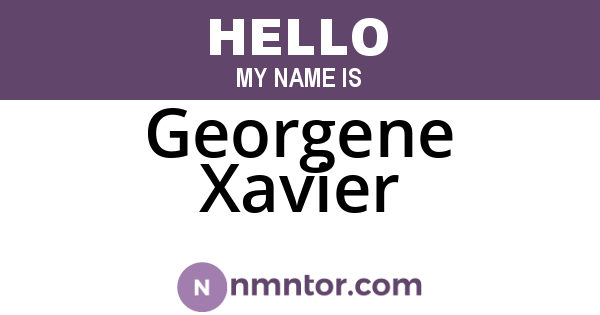 Georgene Xavier