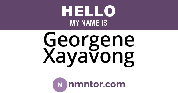 Georgene Xayavong
