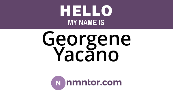 Georgene Yacano
