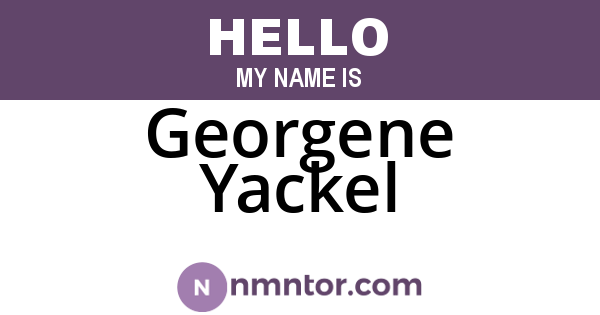 Georgene Yackel