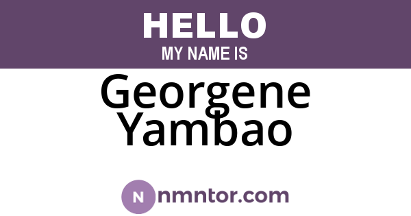 Georgene Yambao