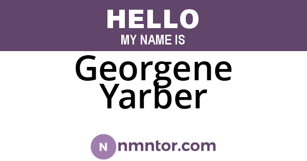 Georgene Yarber