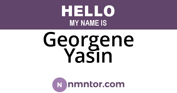 Georgene Yasin