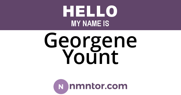 Georgene Yount
