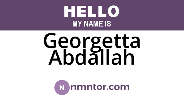 Georgetta Abdallah