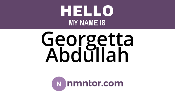 Georgetta Abdullah