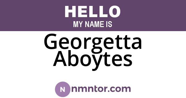 Georgetta Aboytes
