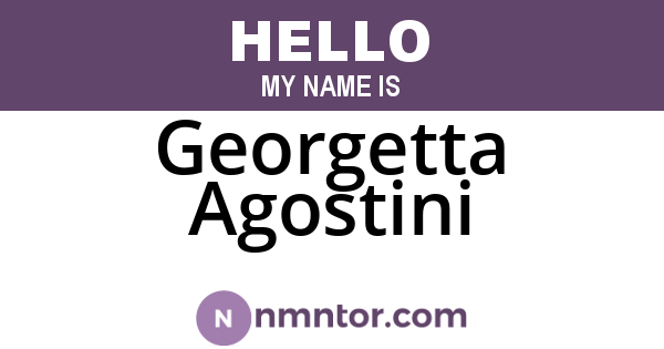 Georgetta Agostini
