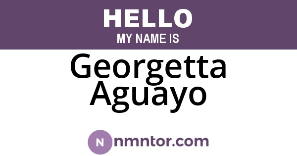 Georgetta Aguayo