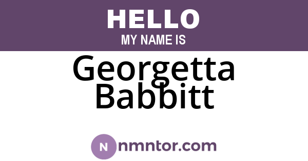 Georgetta Babbitt