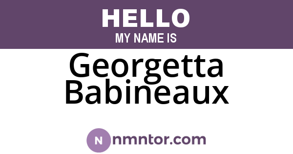 Georgetta Babineaux