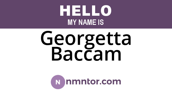 Georgetta Baccam