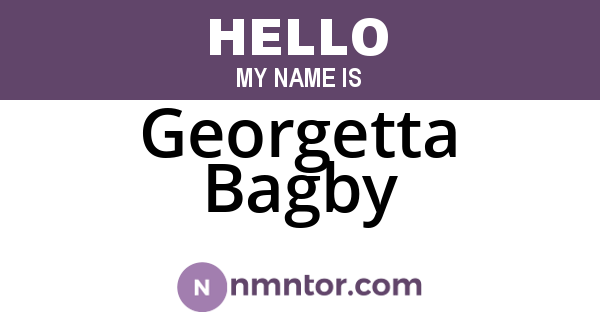 Georgetta Bagby