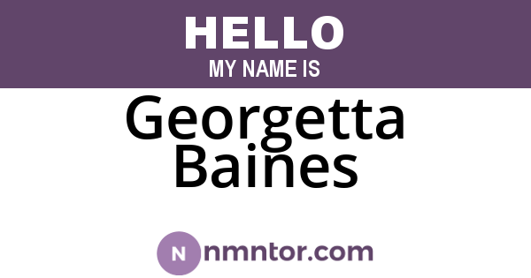 Georgetta Baines
