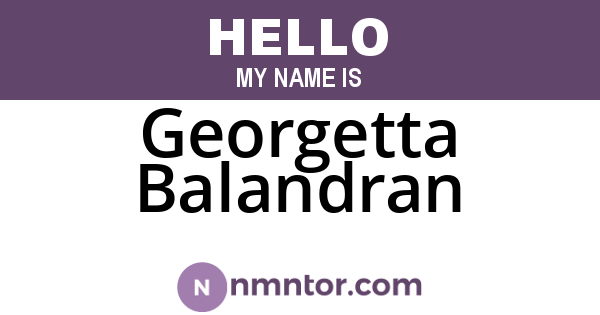 Georgetta Balandran