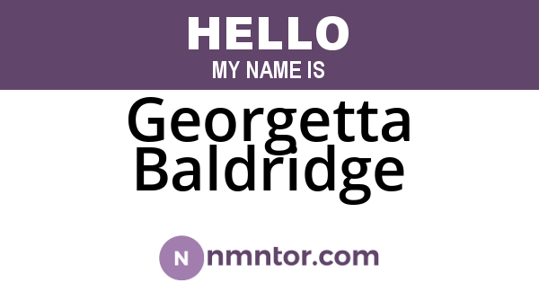 Georgetta Baldridge