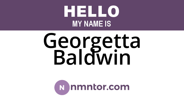 Georgetta Baldwin